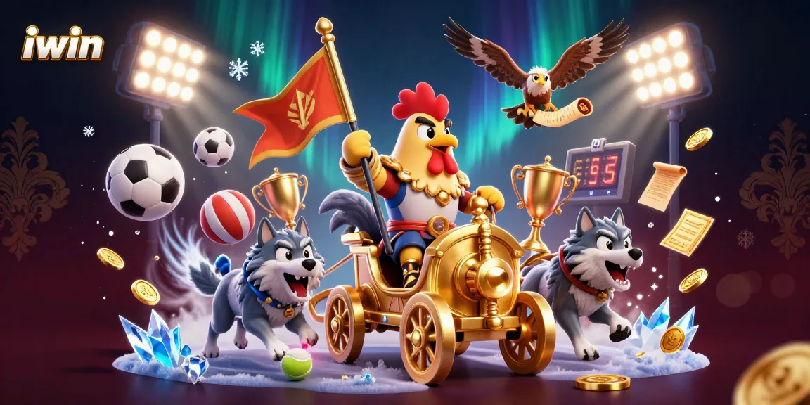 Experience thrilling wins at iwin with a colorful 3D cartoon casino adventure illustration.