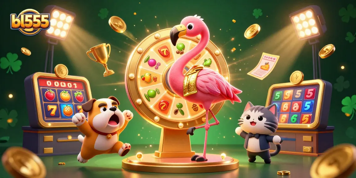 Experience thrilling gameplay with bl555’s vibrant casino scene featuring exciting 3D characters and jackpot elements.