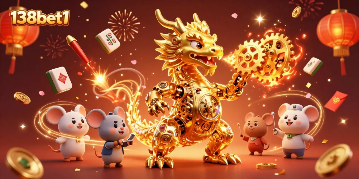 Experience high-stakes play at 138bet1 with exciting golden dragon illustrations and casino elements.