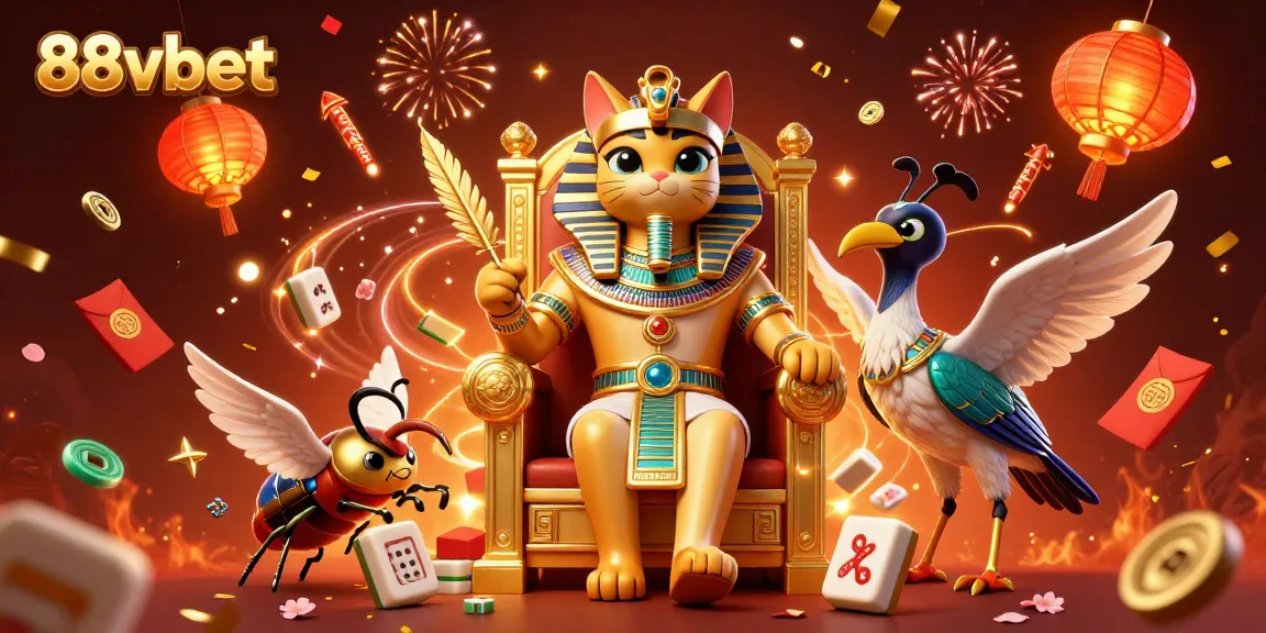 Experience the thrill of 88vbet with a dynamic 3D illustration featuring rich casino elements and vibrant characters celebrating success.