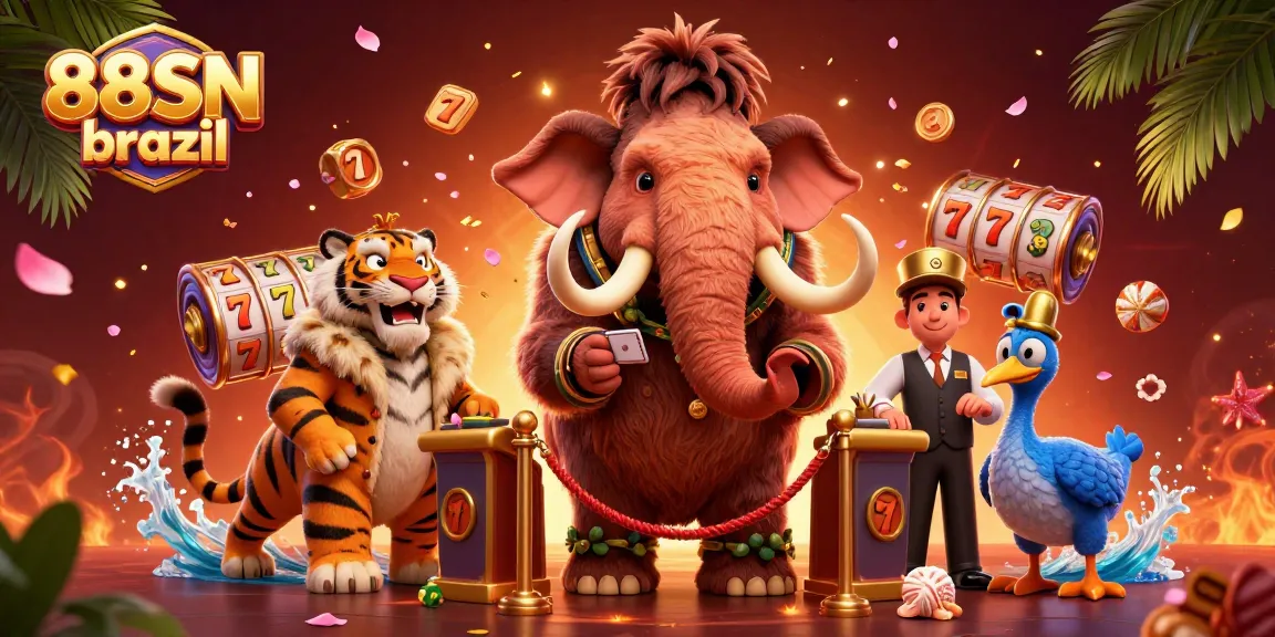 Catch the thrill at 88SN brazil with an engaging cartoon bouncer scene full of energy!