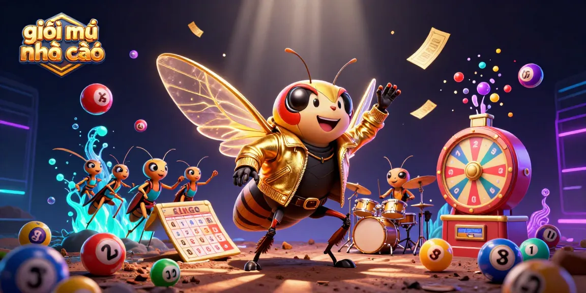 Engage in exciting online gaming with giải mã nhà cái featuring vibrant lottery elements and animated characters.