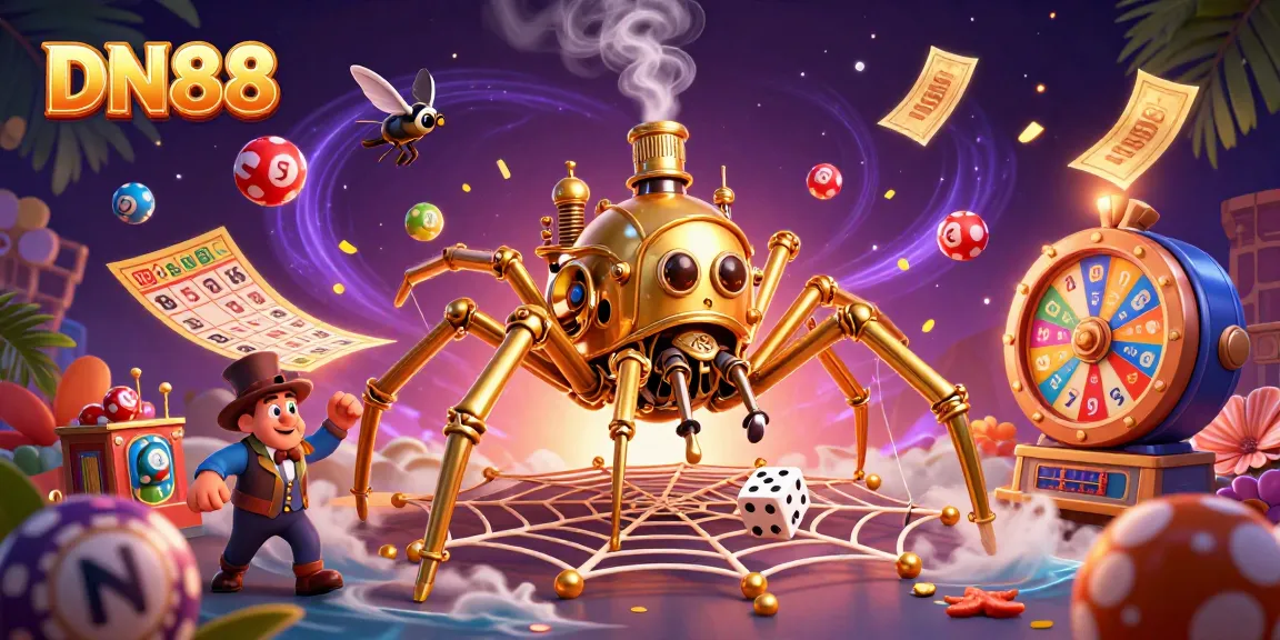 Engage in thrilling gaming adventures with DN88 at an ultra-detailed 3D casino illustration.