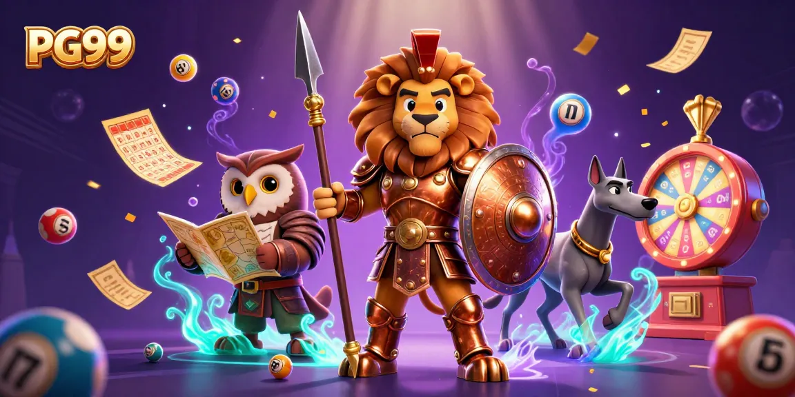 Engage with PG99's thrilling lottery adventure, featuring dynamic characters and exciting gaming elements.