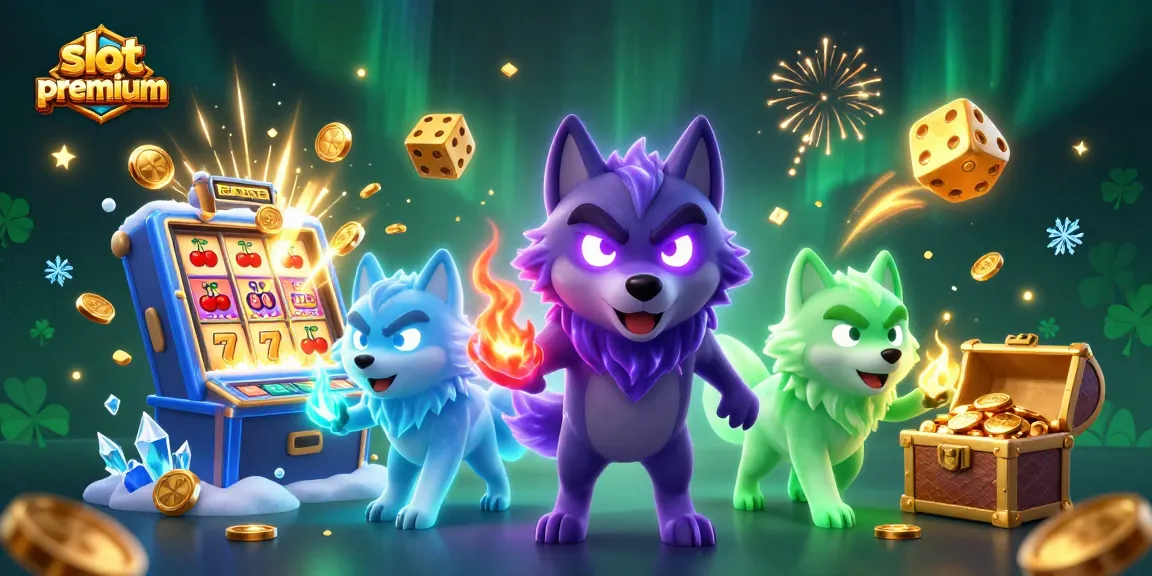 Enjoy thrilling slot premium experiences with ghostly wolves amid jackpot explosions and vibrant casino elements.