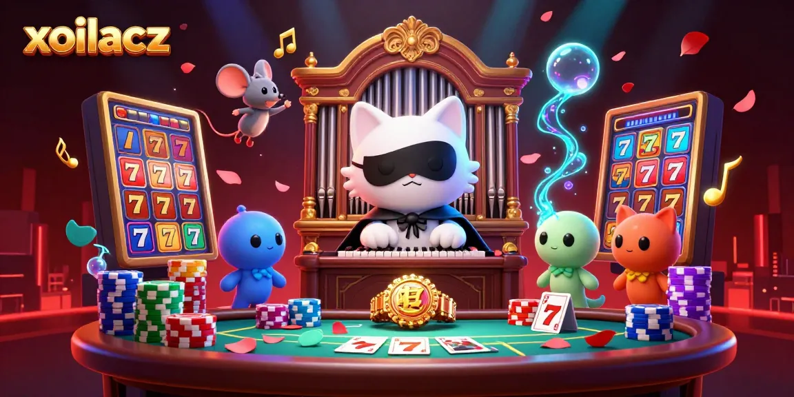 Experience the thrill of winning at xoilacz with dazzling slot reels and engaging characters in a vibrant casino atmosphere.