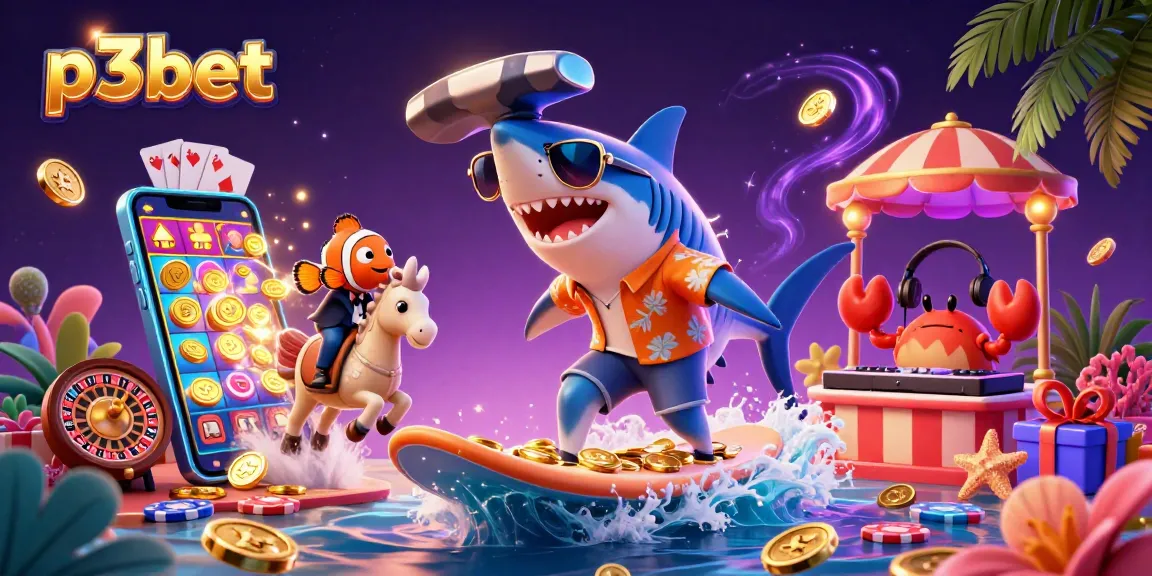 Engage with p3bet’s thrilling gaming adventure featuring colorful characters and dynamic casino elements.