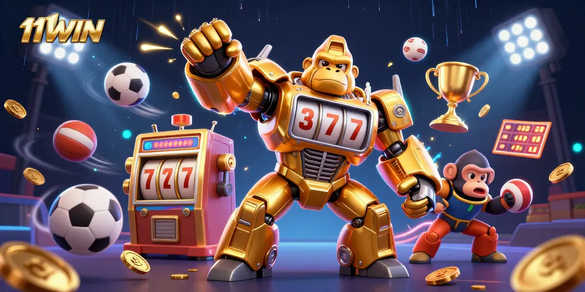 Engage with 11WIN's exciting gaming experience featuring vibrant characters and dynamic sports elements.