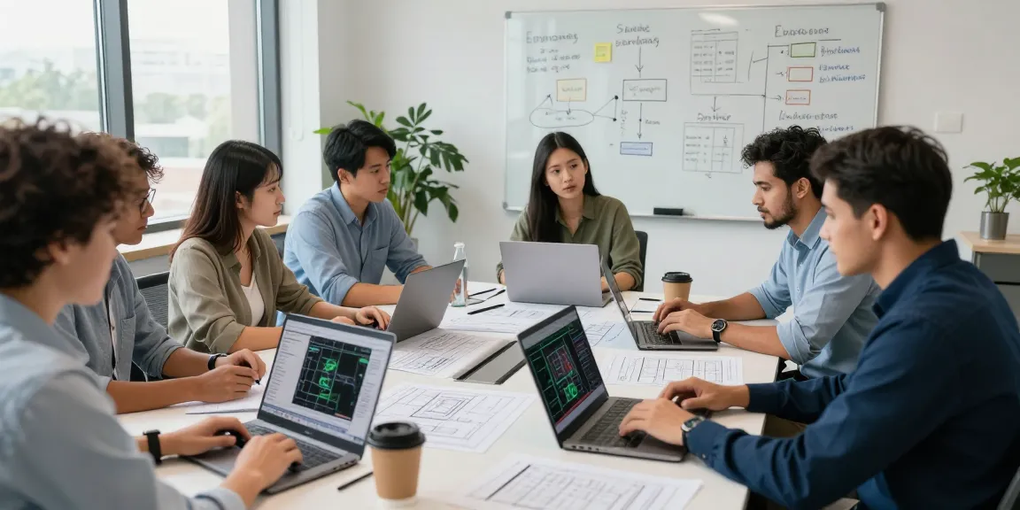 Dynamic team collaboration showcasing Engineering Services USA in a modern consultancy office.