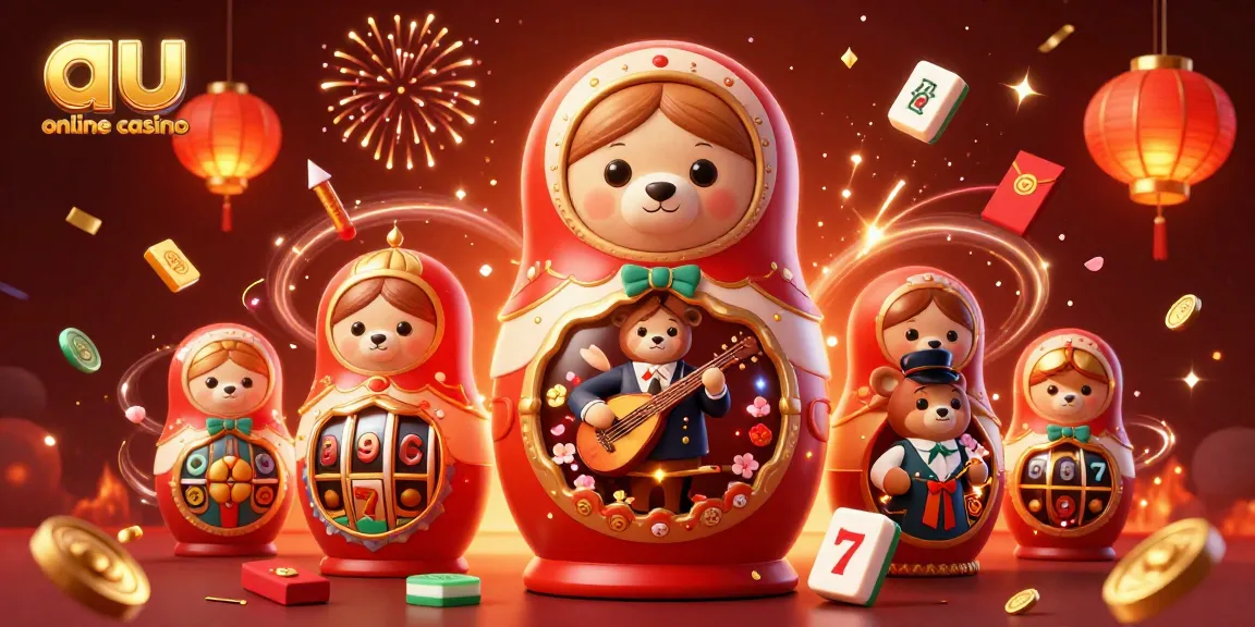 Engage with the vibrant world of au online casino featuring dynamic characters and celebratory elements.