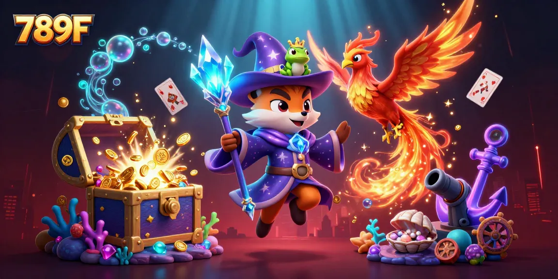Engage with 789F's vibrant casino experience featuring enchanting characters and dynamic gaming elements.