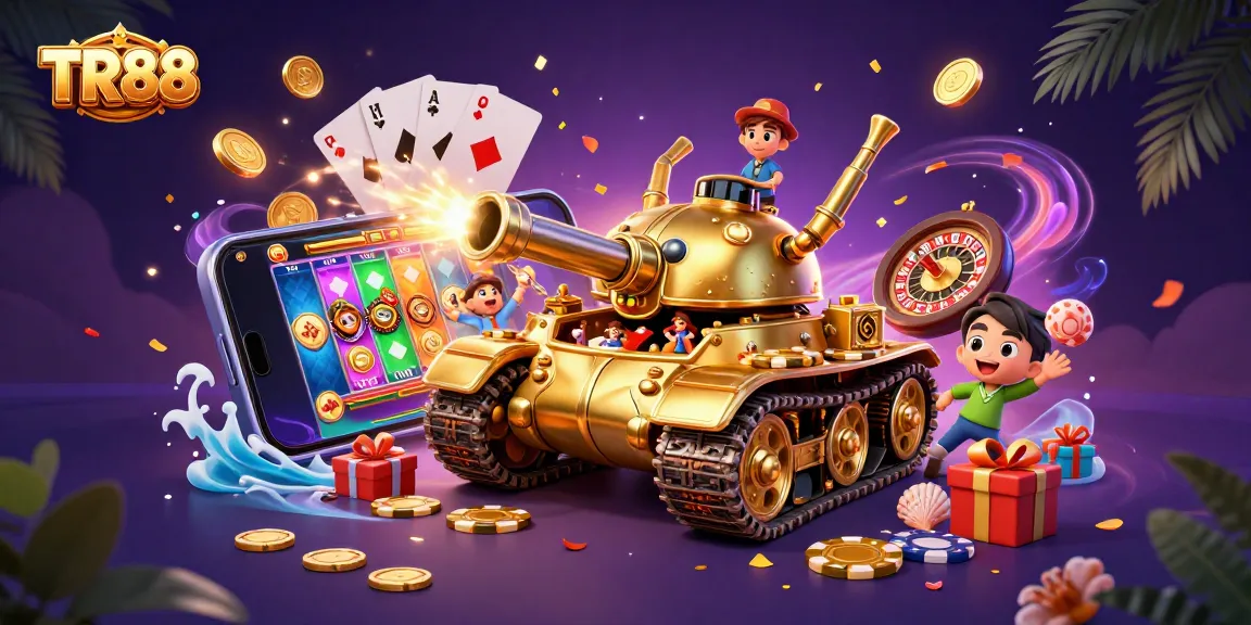 TR88 players engage in excitement with a golden beetle tank casino filled with vibrant games