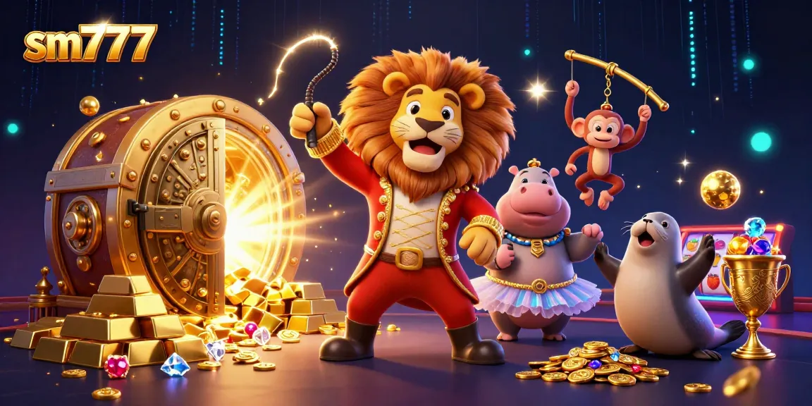 Engage with sm777's thrilling casino world through vibrant characters and rich gaming elements.