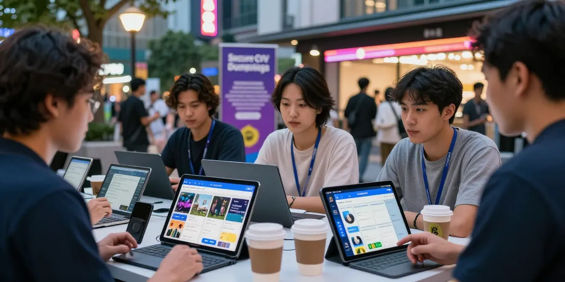 Group discussing strategies at a cc dumps shop in a vibrant digital marketplace