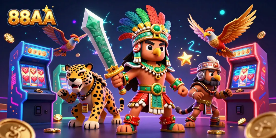 Experience the excitement of 88AA casino games with vibrant characters and thrilling game elements.