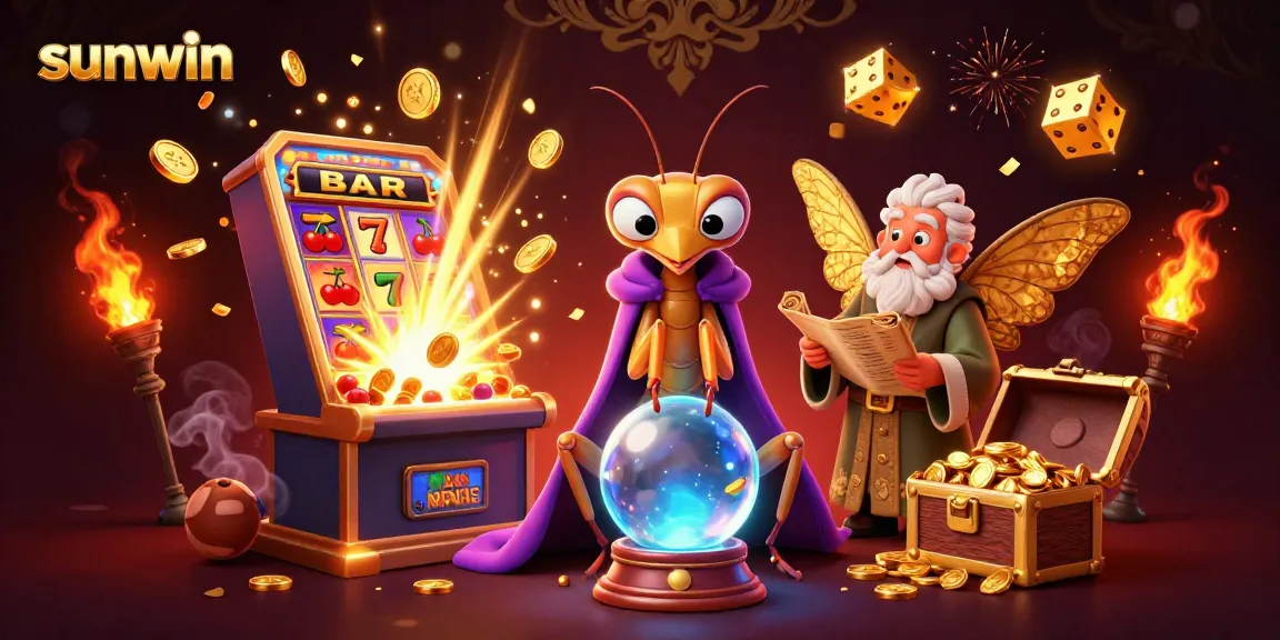 Experience the excitement of sunwin as a fortune teller reveals casino game secrets amidst a jackpot explosion.