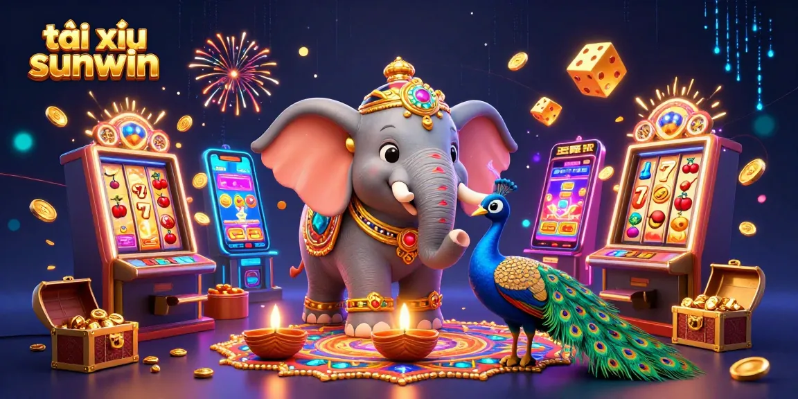 Engage in exciting tài xỉu sunwin gameplay amidst vibrant casino elements and rich visuals.