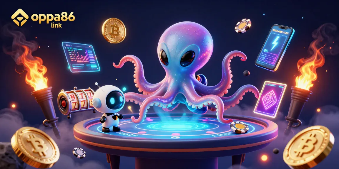 Engage with oppa86 link at a cosmic poker table with alien-themed gameplay elements in a vibrant casino scene.