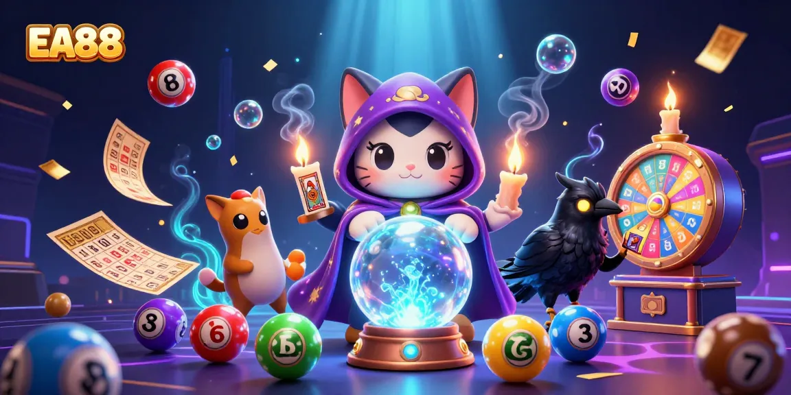 Engage with EA88's vibrant gaming world in an ultra-detailed 3D casino illustration.