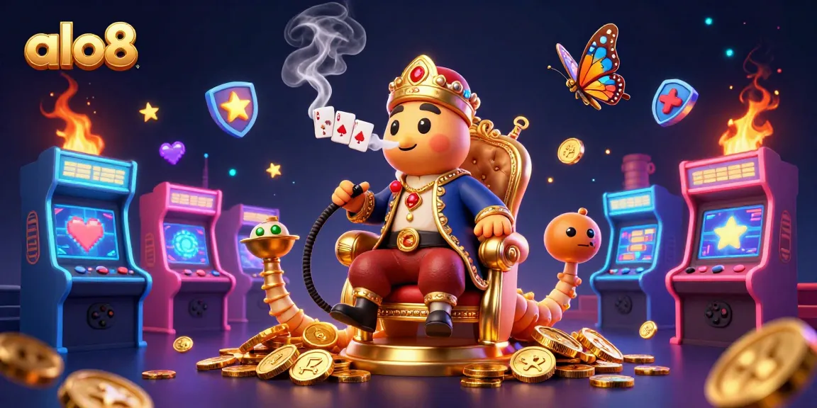 Play and win with alo8 at this vibrant casino-themed illustration full of excitement.